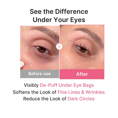 [NEW] PDRN Pink Collagen Jelly Eye Mask | Korean Hydrogel Eye Patches to Depuff, Hydrate & Smooth Fine Lines