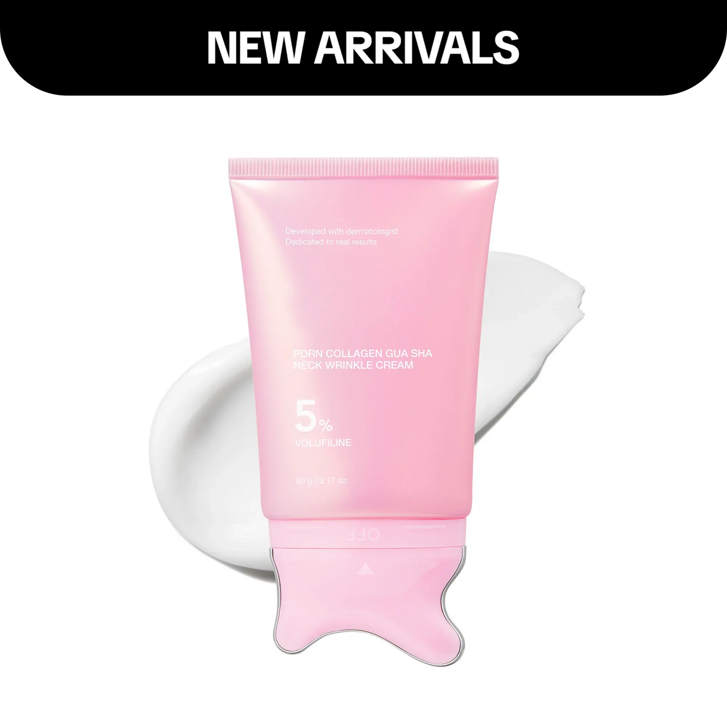 🦢Neck Wrinkle Eraser! Built-In Gua Sha Cream w/5% Anemarrhena Root Complex + PDRN Korean Skincare