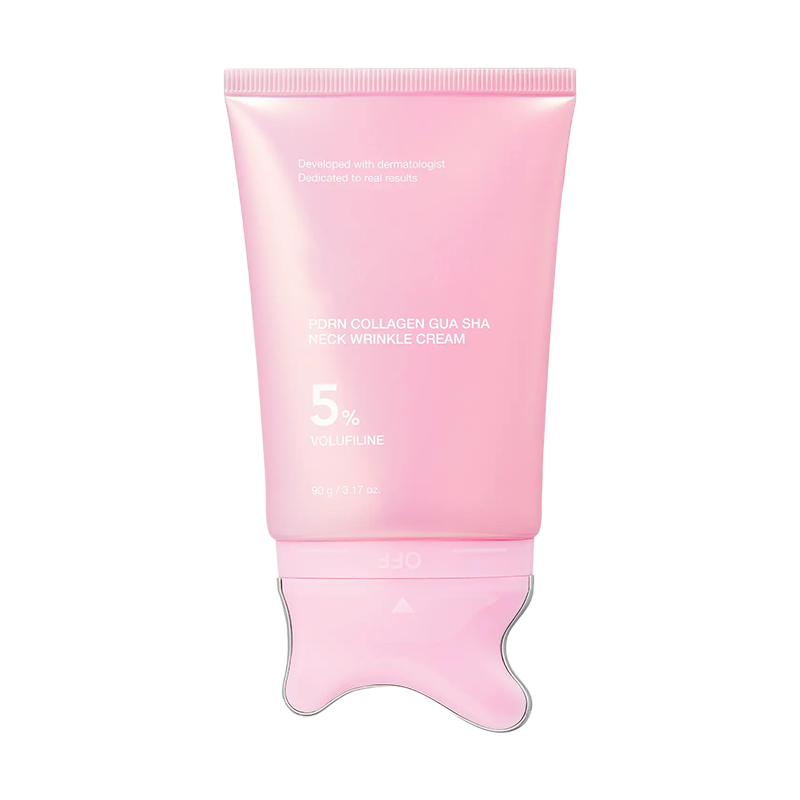 🦢Neck Wrinkle Eraser! Built-In Gua Sha Cream w/5% Anemarrhena Root Complex + PDRN Korean Skincare