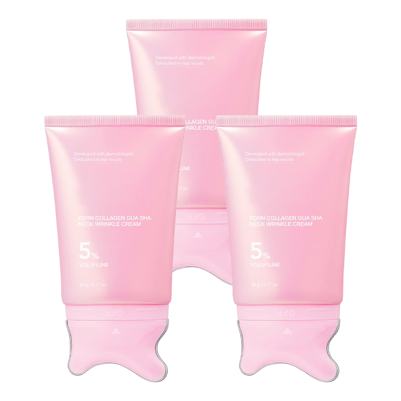 🦢Neck Wrinkle Eraser! Built-In Gua Sha Cream w/5% Anemarrhena Root Complex + PDRN Korean Skincare