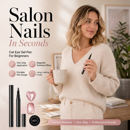 💅One Step Nail Gel Pen | No Need Base & Top Coat for Home DIY Nails
