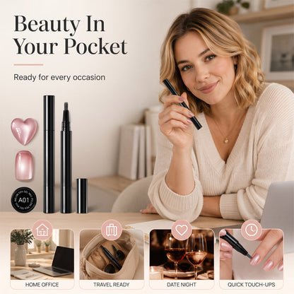 💅One Step Nail Gel Pen | No Need Base & Top Coat for Home DIY Nails