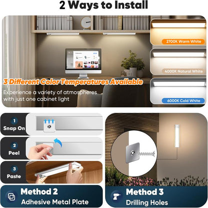 🎁Santa’s Special Offer✨ TAILEDEN™ Under Cabinet Lights — Bright, Warm & Motion-Activated!