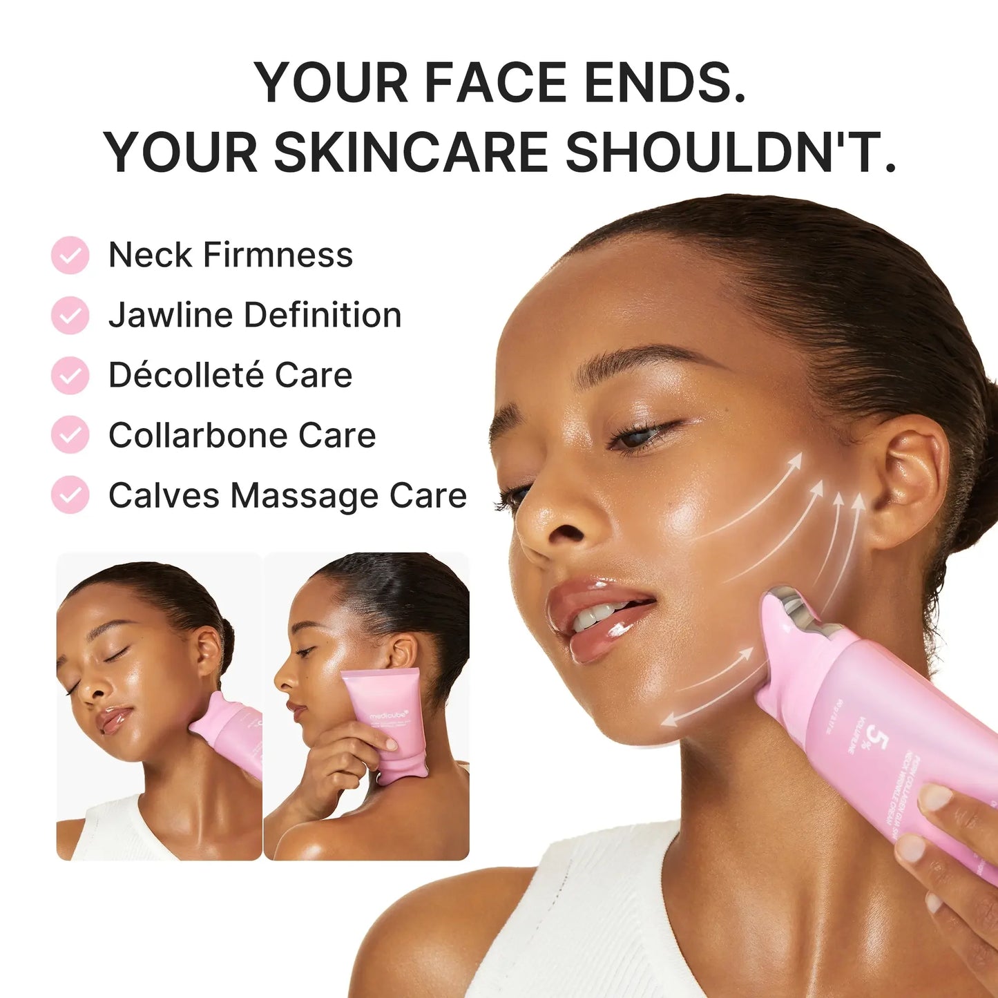 🦢Neck Wrinkle Eraser! Built-In Gua Sha Cream w/5% Anemarrhena Root Complex + PDRN Korean Skincare