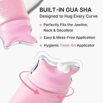 🦢Neck Wrinkle Eraser! Built-In Gua Sha Cream w/5% Anemarrhena Root Complex + PDRN Korean Skincare