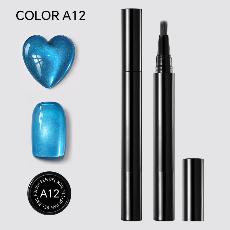 💅One Step Nail Gel Pen | No Need Base & Top Coat for Home DIY Nails