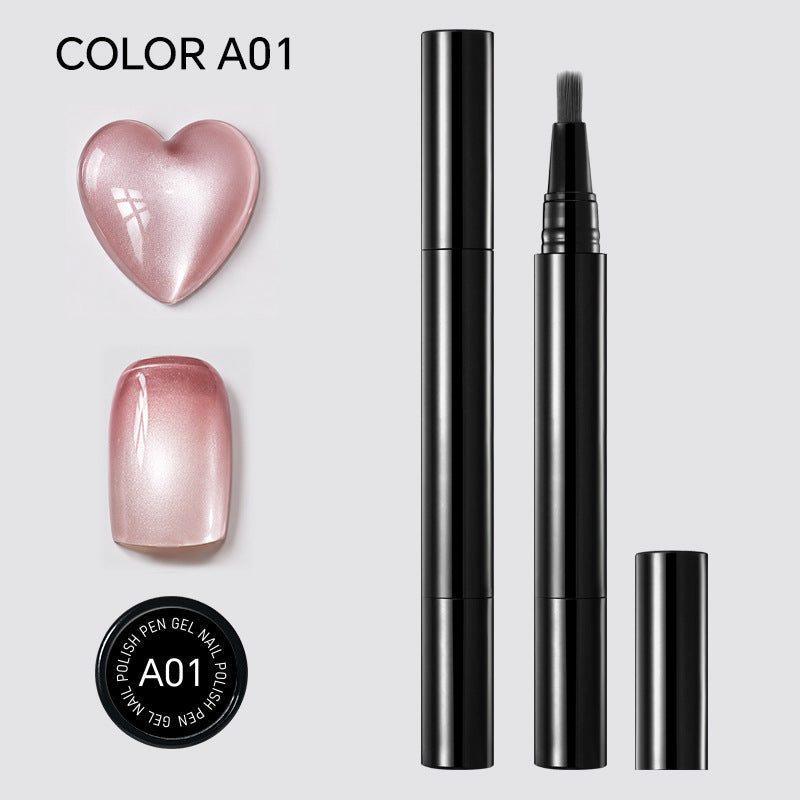 💅One Step Nail Gel Pen | No Need Base & Top Coat for Home DIY Nails