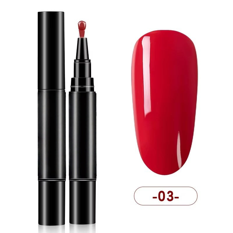 💅One Step Nail Gel Pen | No Need Base & Top Coat for Home DIY Nails