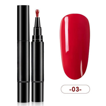 💅One Step Nail Gel Pen | No Need Base & Top Coat for Home DIY Nails