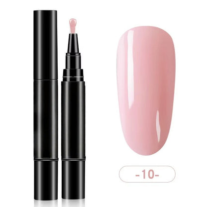 💅One Step Nail Gel Pen | No Need Base & Top Coat for Home DIY Nails
