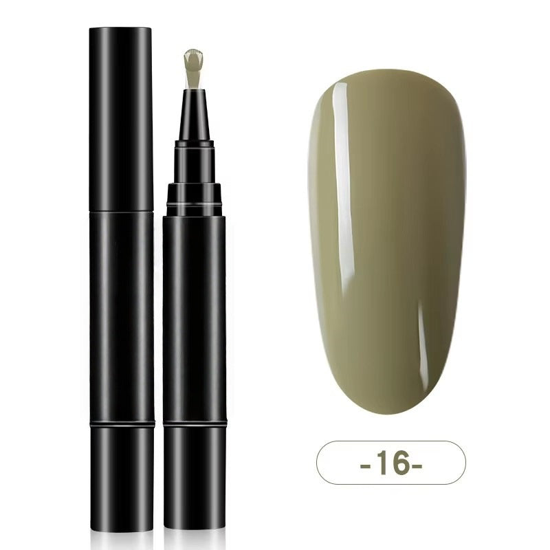 💅One Step Nail Gel Pen | No Need Base & Top Coat for Home DIY Nails