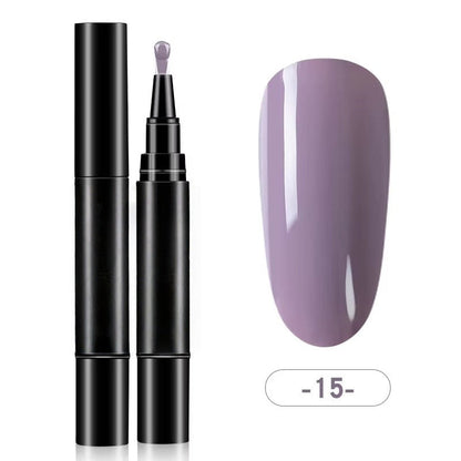 💅One Step Nail Gel Pen | No Need Base & Top Coat for Home DIY Nails