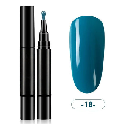💅One Step Nail Gel Pen | No Need Base & Top Coat for Home DIY Nails