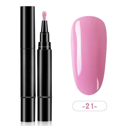 💅One Step Nail Gel Pen | No Need Base & Top Coat for Home DIY Nails