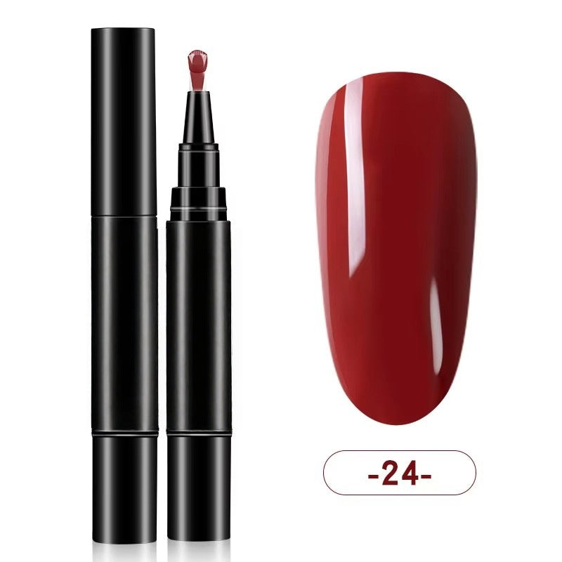 💅One Step Nail Gel Pen | No Need Base & Top Coat for Home DIY Nails