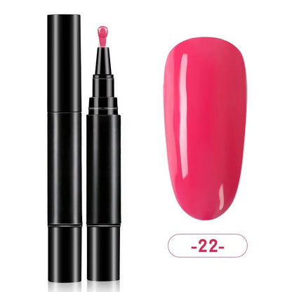💅One Step Nail Gel Pen | No Need Base & Top Coat for Home DIY Nails