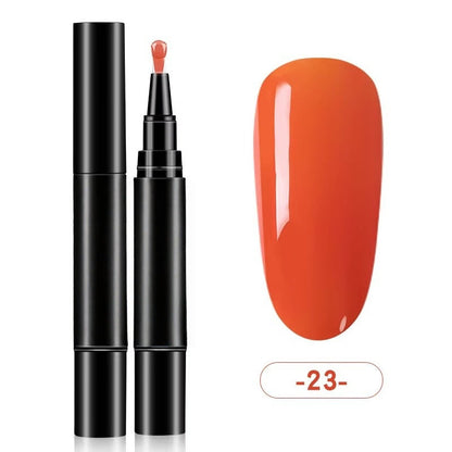 💅One Step Nail Gel Pen | No Need Base & Top Coat for Home DIY Nails
