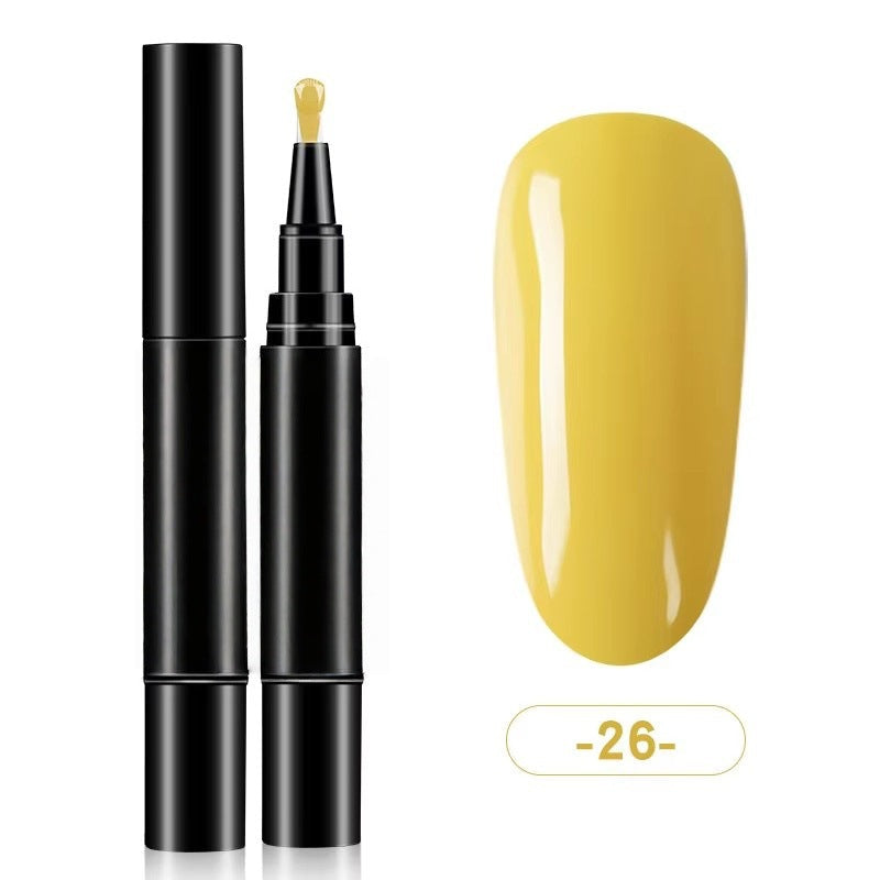 💅One Step Nail Gel Pen | No Need Base & Top Coat for Home DIY Nails