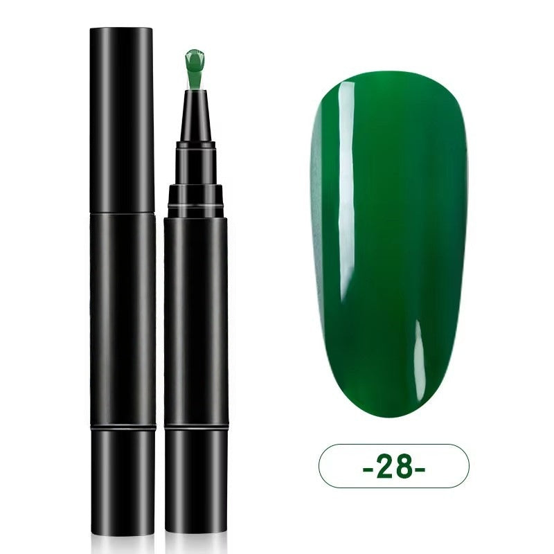 💅One Step Nail Gel Pen | No Need Base & Top Coat for Home DIY Nails