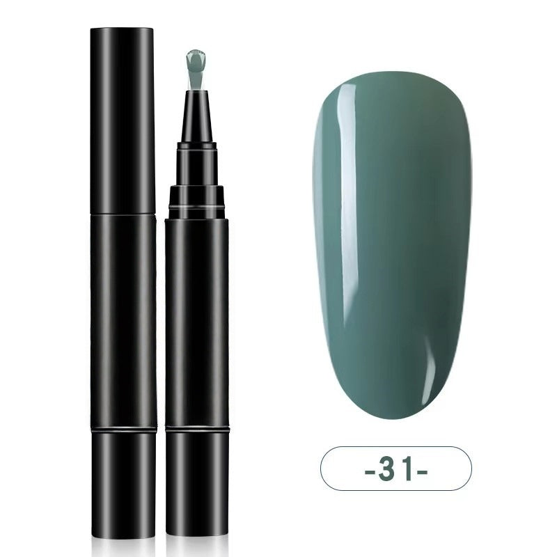 💅One Step Nail Gel Pen | No Need Base & Top Coat for Home DIY Nails