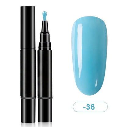 💅One Step Nail Gel Pen | No Need Base & Top Coat for Home DIY Nails