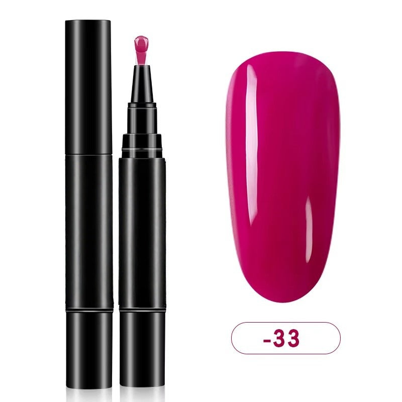 💅One Step Nail Gel Pen | No Need Base & Top Coat for Home DIY Nails